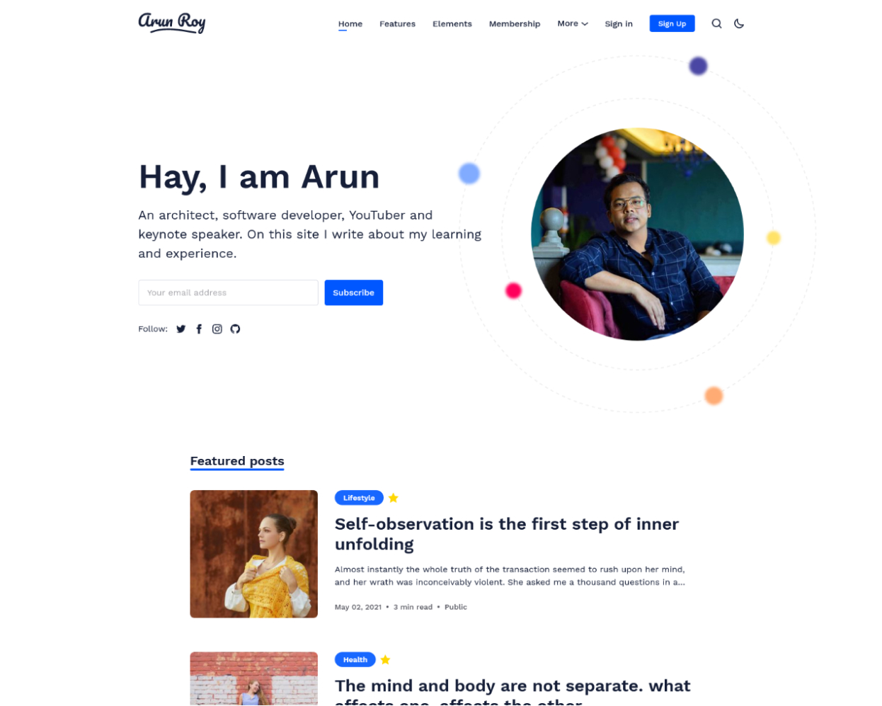 Arun theme screenshot