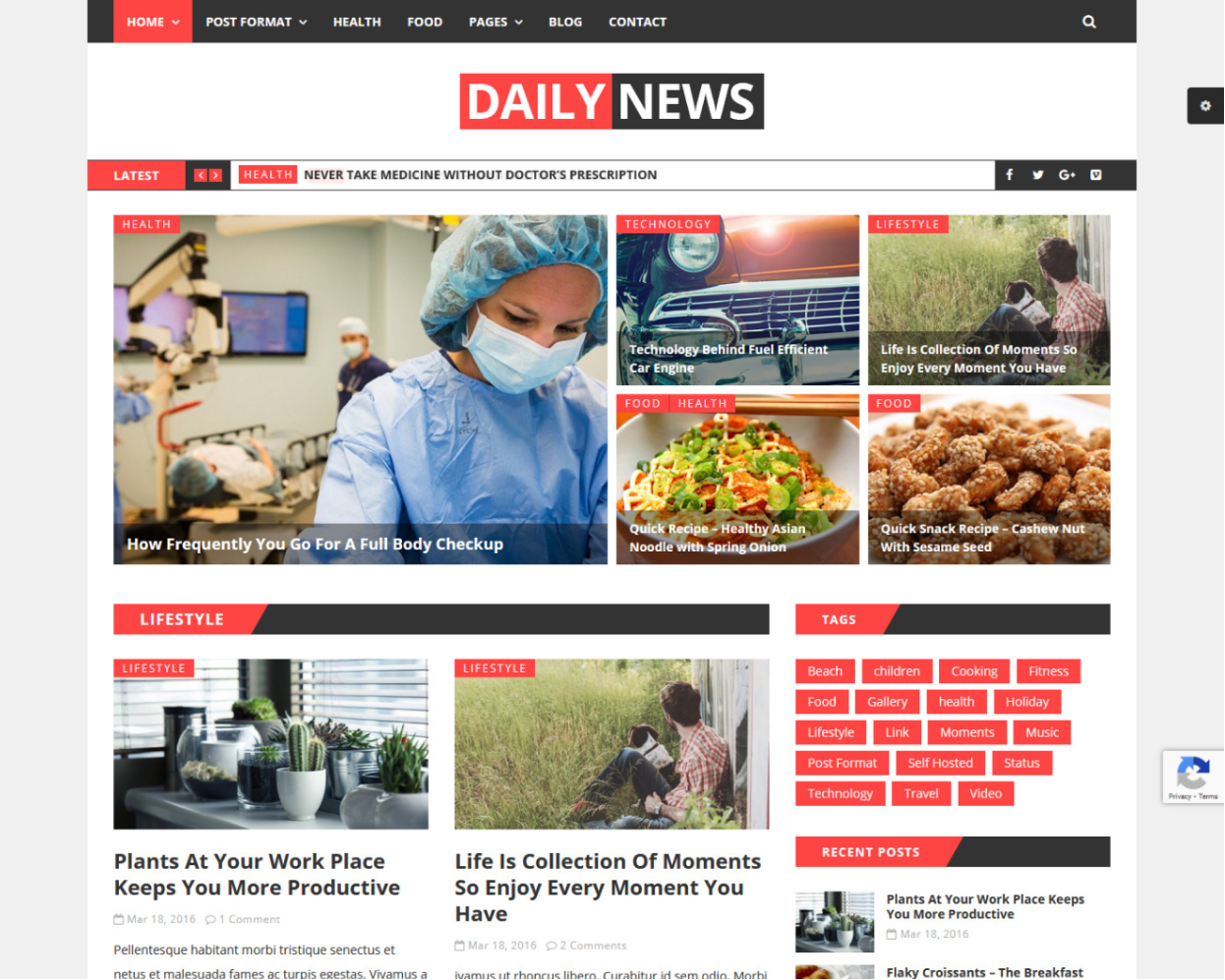 Daily News theme screenshot