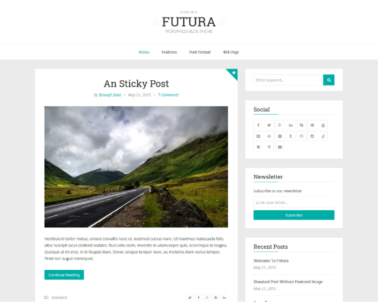 Futura theme screenshot