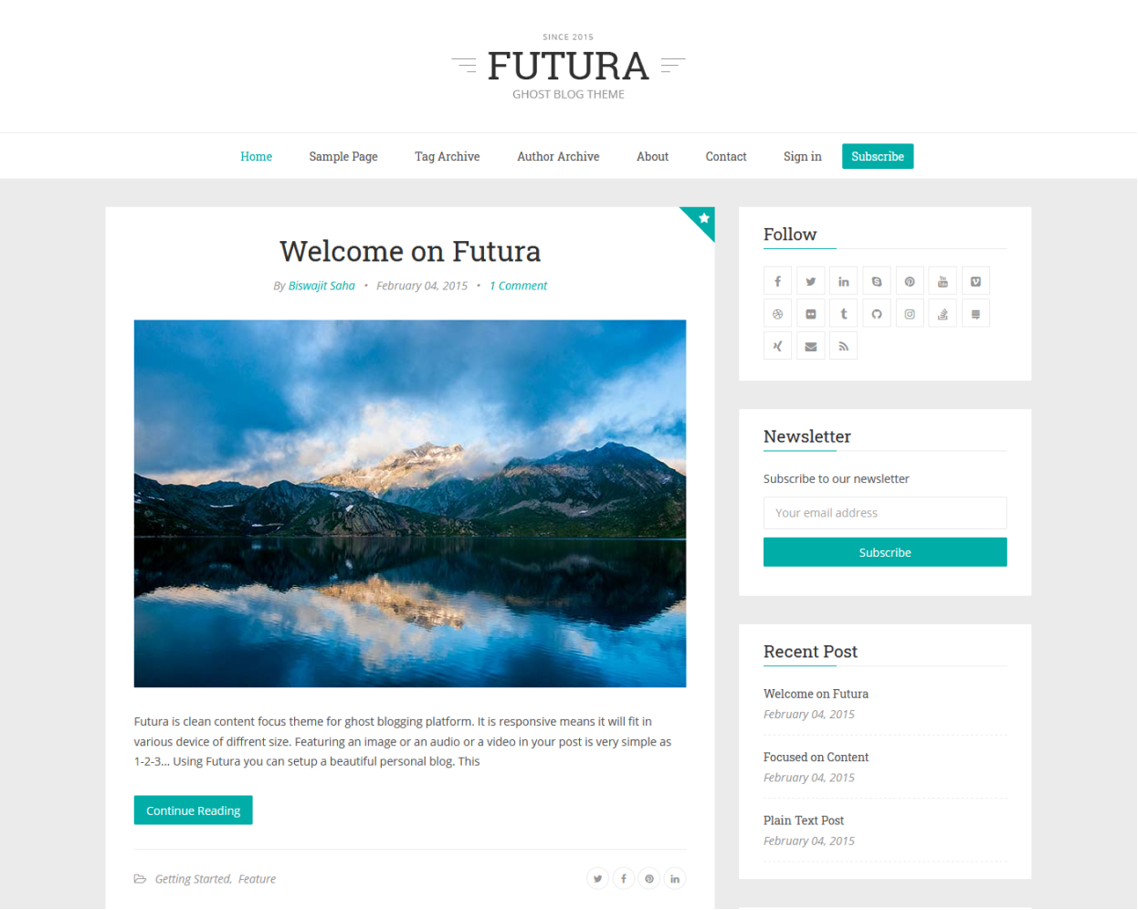 Futura theme screenshot