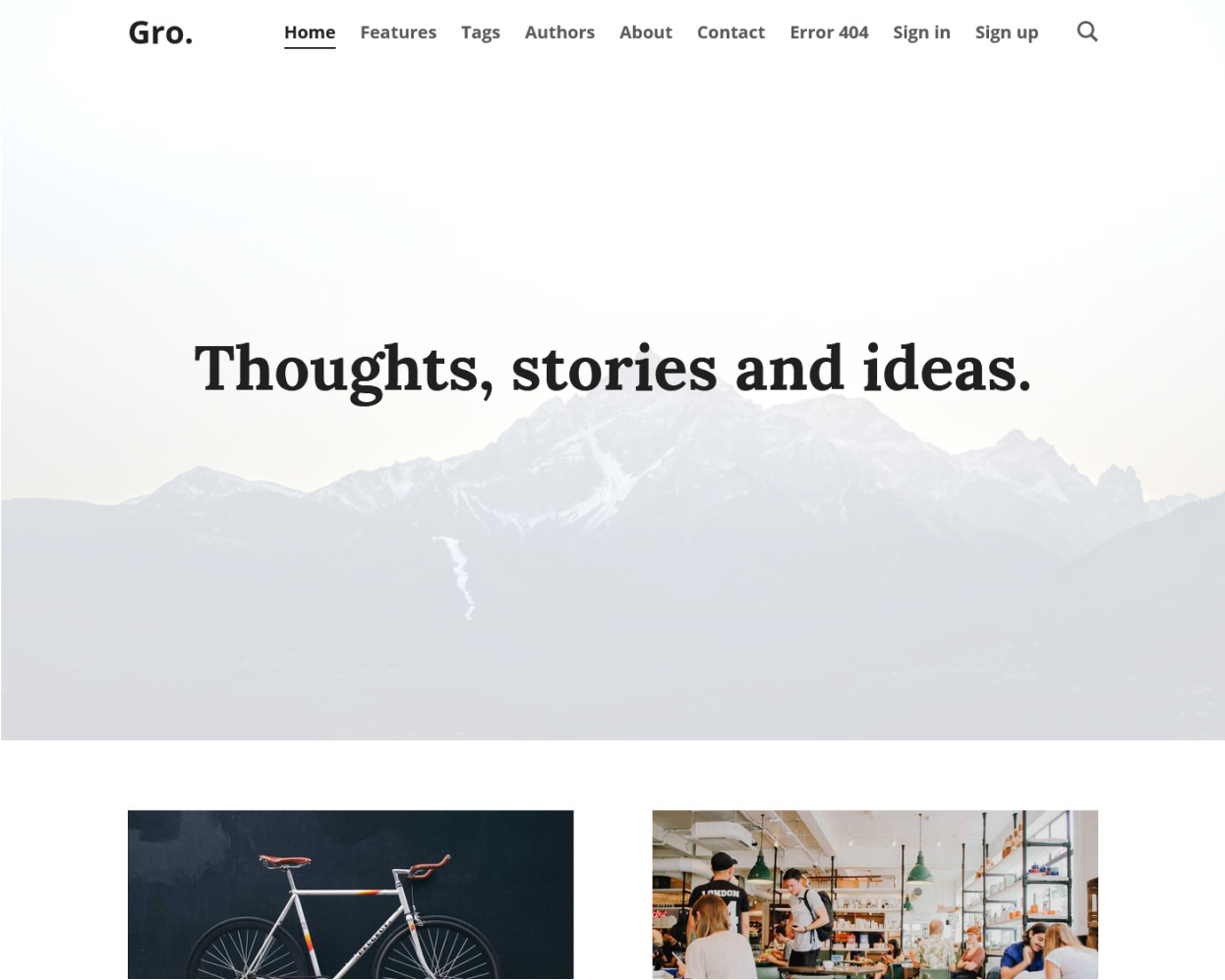 Gro theme screenshot