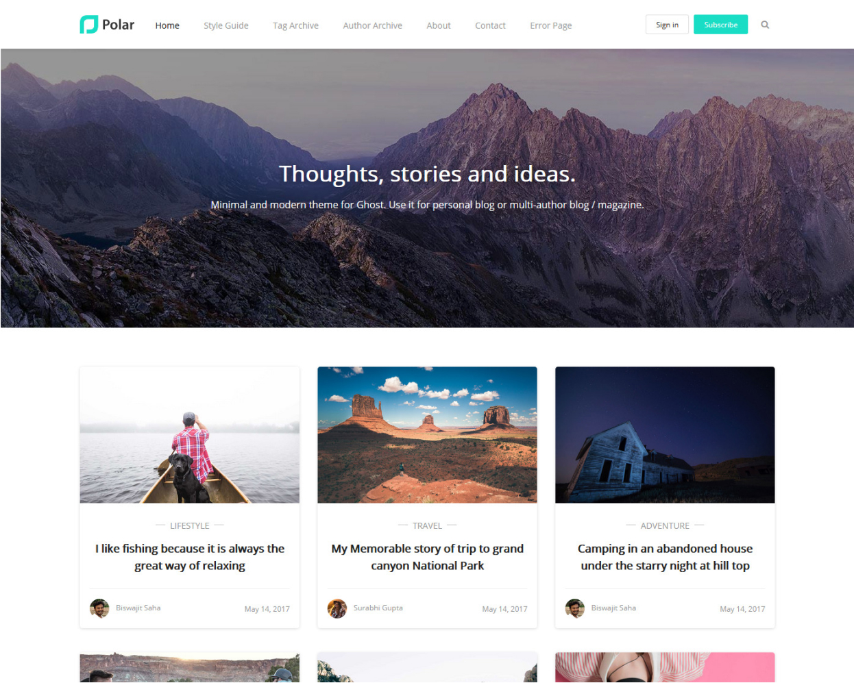 Polar theme screenshot