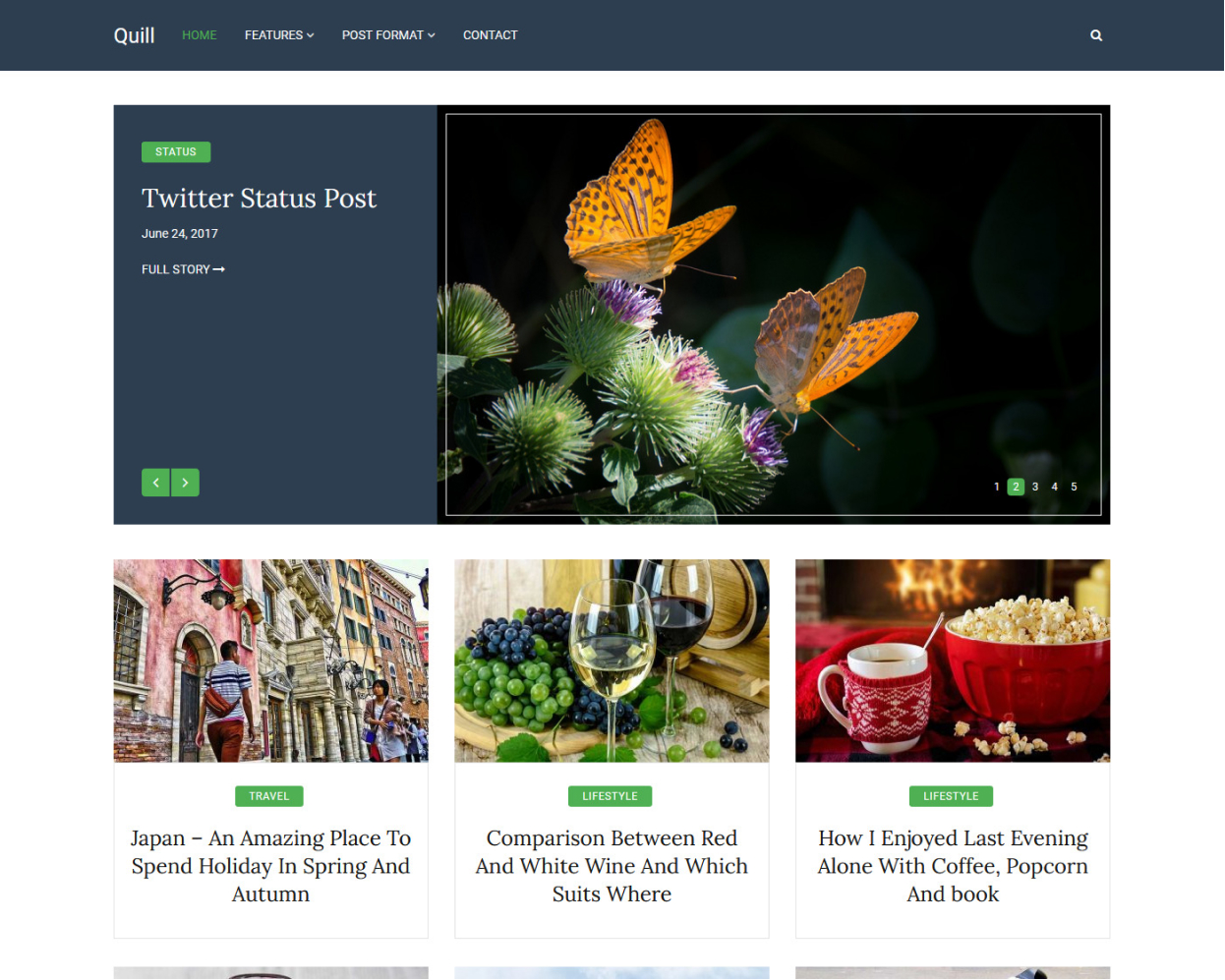 Quill Blog theme screenshot