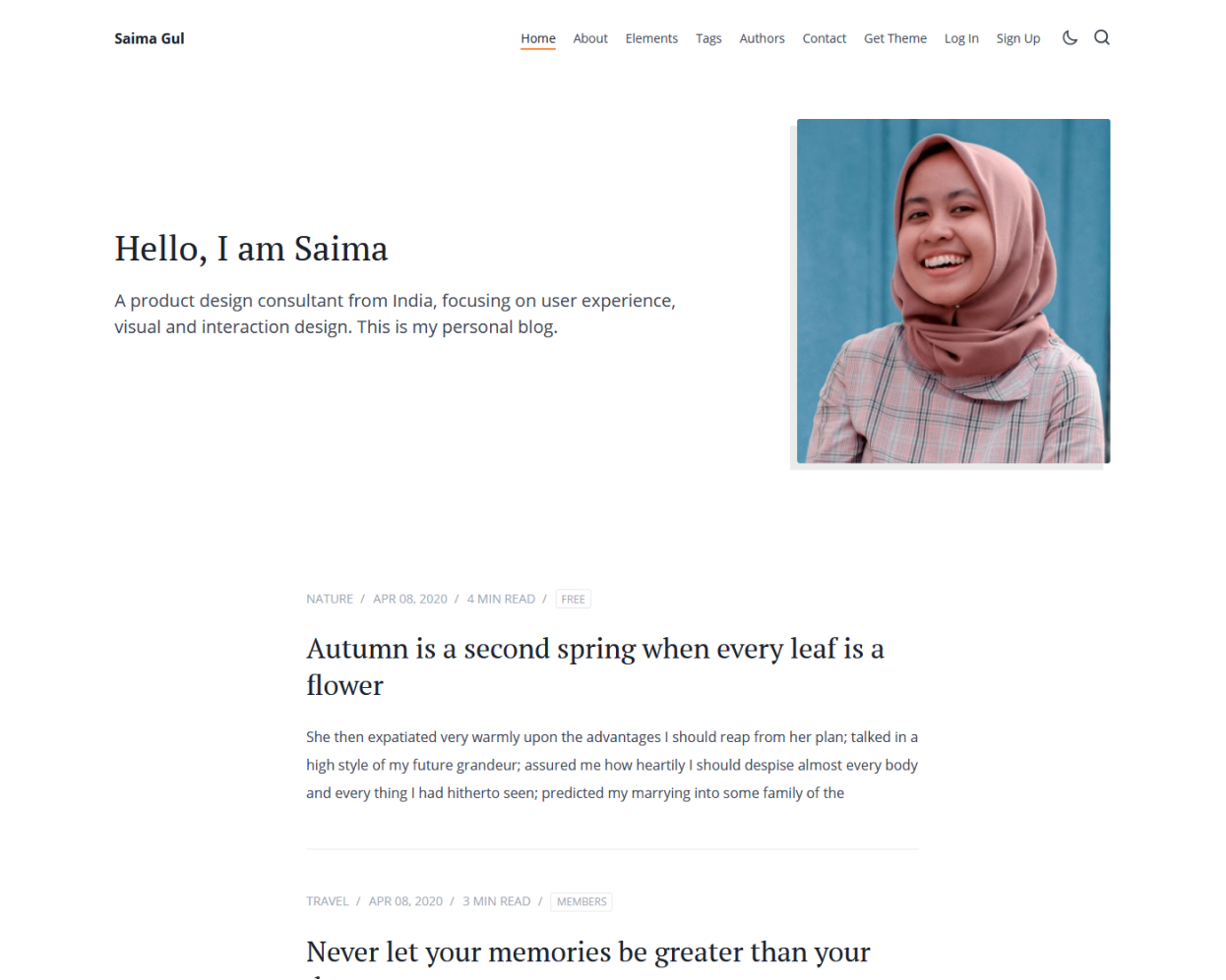 Saima theme screenshot