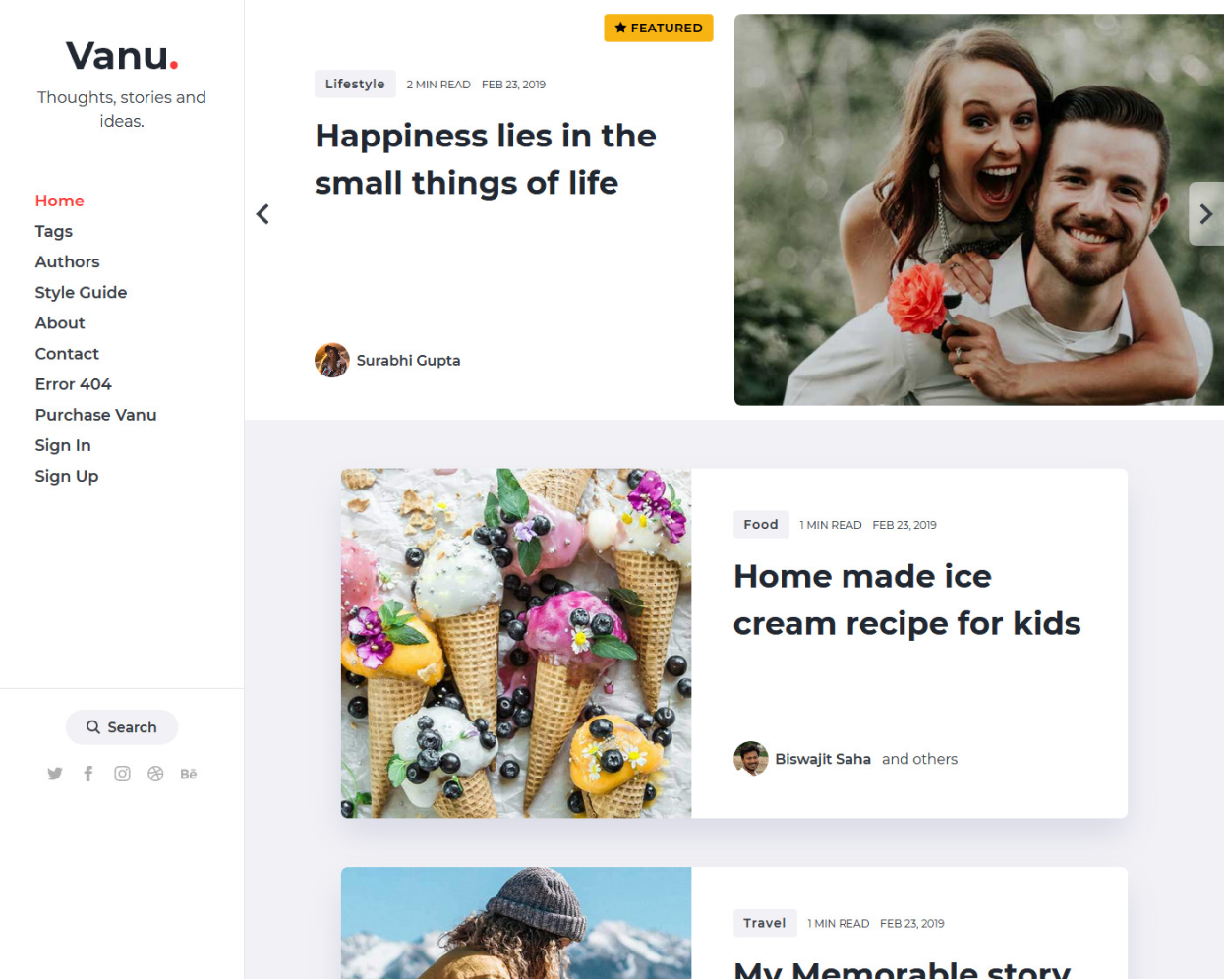 Vanu theme screenshot